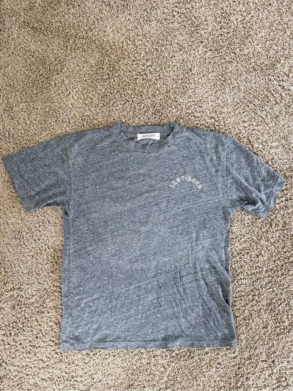 Daydreamer + Free People Distressed Gray Tee